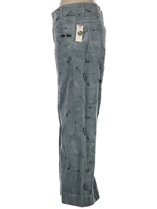 Maeve Colette Anthropologie Embroidered Corduroy Wide-Leg Cropped Pants – Sz 29 - Picture 4 of 8